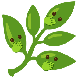 herb and face with open eyes and hand over mouth