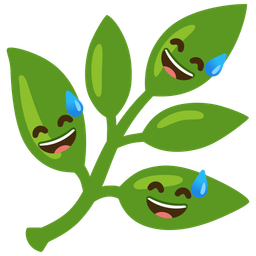 Herb and Grinning face with sweat