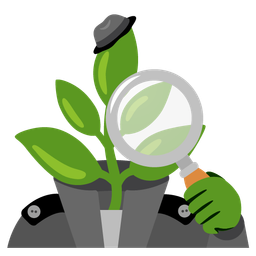 herb and magnifying glass tilted right