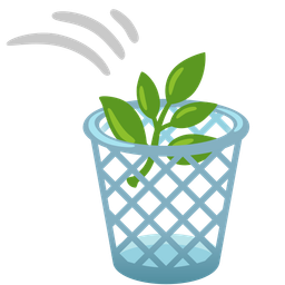 herb and wastebasket