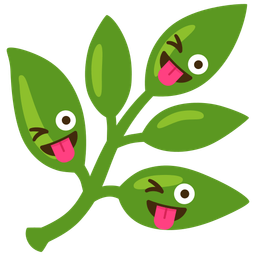 Herb and Winking face with tongue