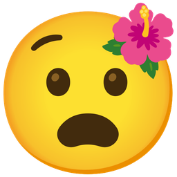 hibiscus and anguished face