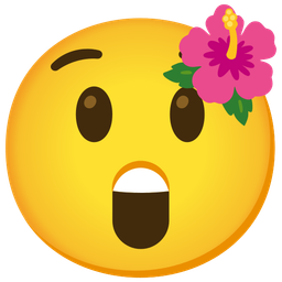 hibiscus and astonished face