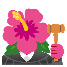 hibiscus and balance scale