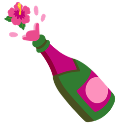 hibiscus and bottle with popping cork