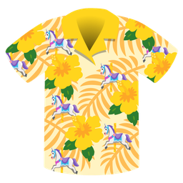 hibiscus and carousel horse