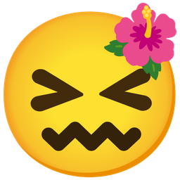 hibiscus and confounded face