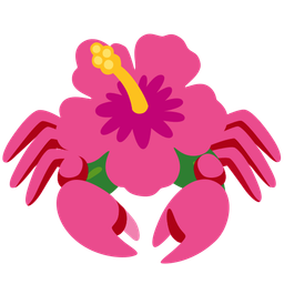 hibiscus and crab