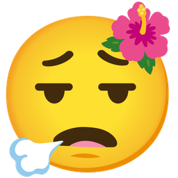 hibiscus and face exhaling