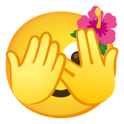 hibiscus and face with peeking eye