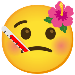 hibiscus and face with thermometer