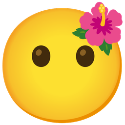 hibiscus and face without mouth