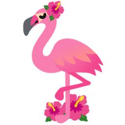 hibiscus and flamingo