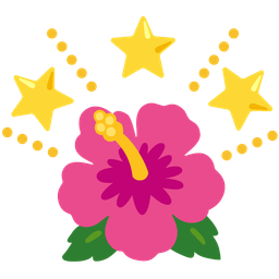 hibiscus and glowing star