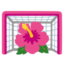 hibiscus and goal net