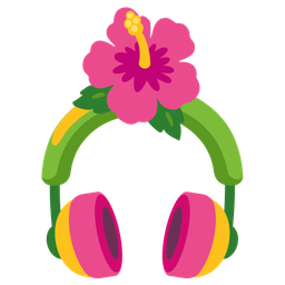 hibiscus and headphone