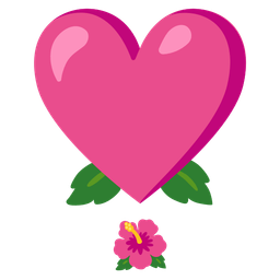 hibiscus and heart exclamation