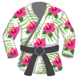 hibiscus and martial arts uniform
