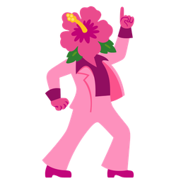 hibiscus and mirror ball