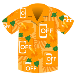 hibiscus and mobile phone off