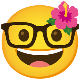 hibiscus and nerd face