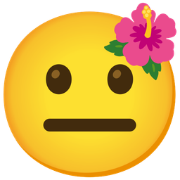 hibiscus and neutral face