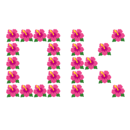 hibiscus and OK button