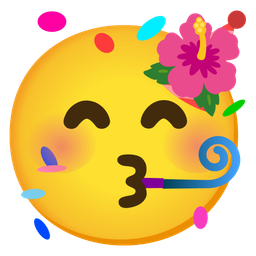 hibiscus and partying face