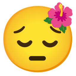 hibiscus and pensive face