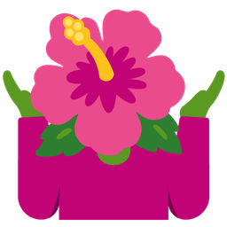 hibiscus and person shrugging