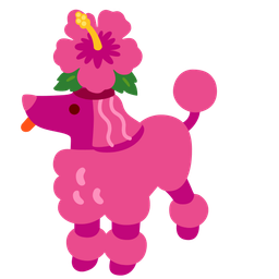 hibiscus and poodle