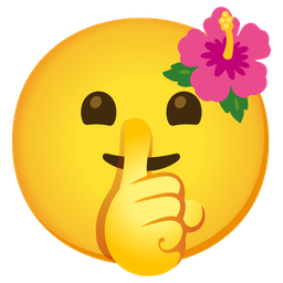 hibiscus and shushing face