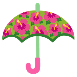 hibiscus and umbrella