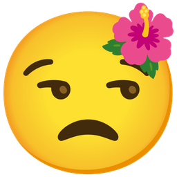 hibiscus and unamused face