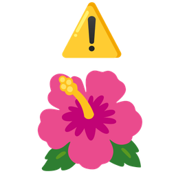 hibiscus and warning