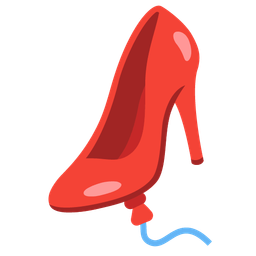 high-heeled shoe and balloon