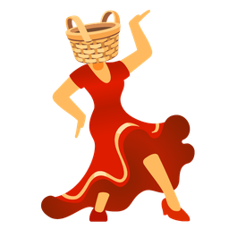 high-heeled shoe and basket