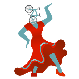 high-heeled shoe and bicycle