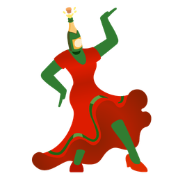 high-heeled shoe and bottle with popping cork