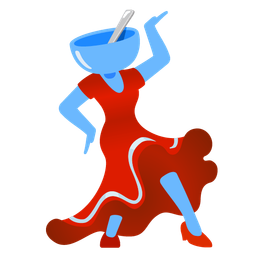 high-heeled shoe and bowl with spoon