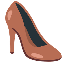 high-heeled shoe and brown heart