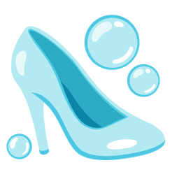 high-heeled shoe and bubbles