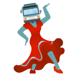 high-heeled shoe and bus