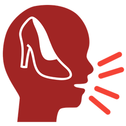 high-heeled shoe and busts in silhouette