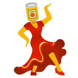 high-heeled shoe and canned food