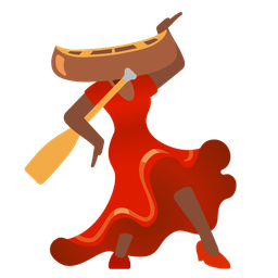 high-heeled shoe and canoe