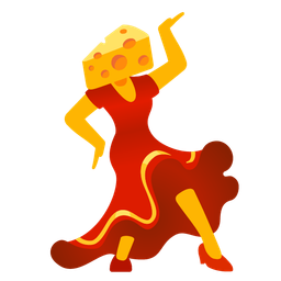 high-heeled shoe and cheese wedge