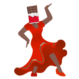 high-heeled shoe and chocolate bar