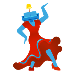 high-heeled shoe and couch and lamp