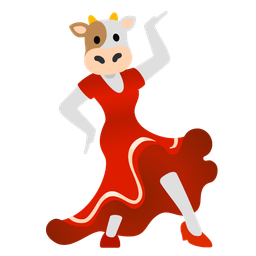 high-heeled shoe and cow face